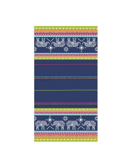 DRAP DE PLAGE ELEPHANT BLEU JACQUARD 95X175cm SERV427A