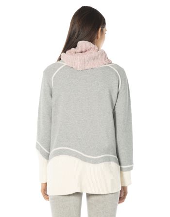 SWEATSHIRT + COL ECHARPE MANDOLINO Elisa Cavaletti ELW235540603