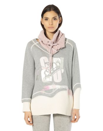 SWEATSHIRT + COL ECHARPE MANDOLINO Elisa Cavaletti ELW235540603