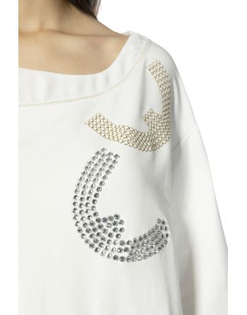 SWEATSHIRT LEGERO STRASS Elisa Cavaletti EJP245525304