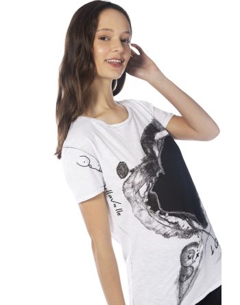 ROBE T-SHIRT LONG CUORE EFFETTO LAVAGNA Elisa Cavaletti DD0060201