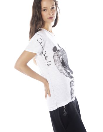 ROBE T-SHIRT LONG CUORE EFFETTO LAVAGNA Elisa Cavaletti DD0060201